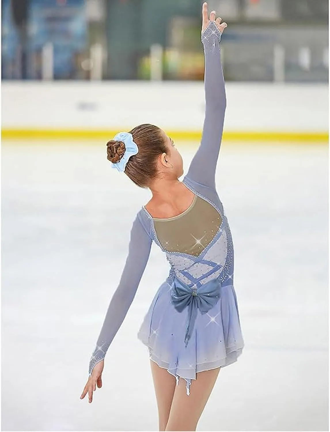 Girls' Figure Skating Competition Dress Women's Professional Ice Skating Clothes Crystal Gymnastics Ballet Skirt