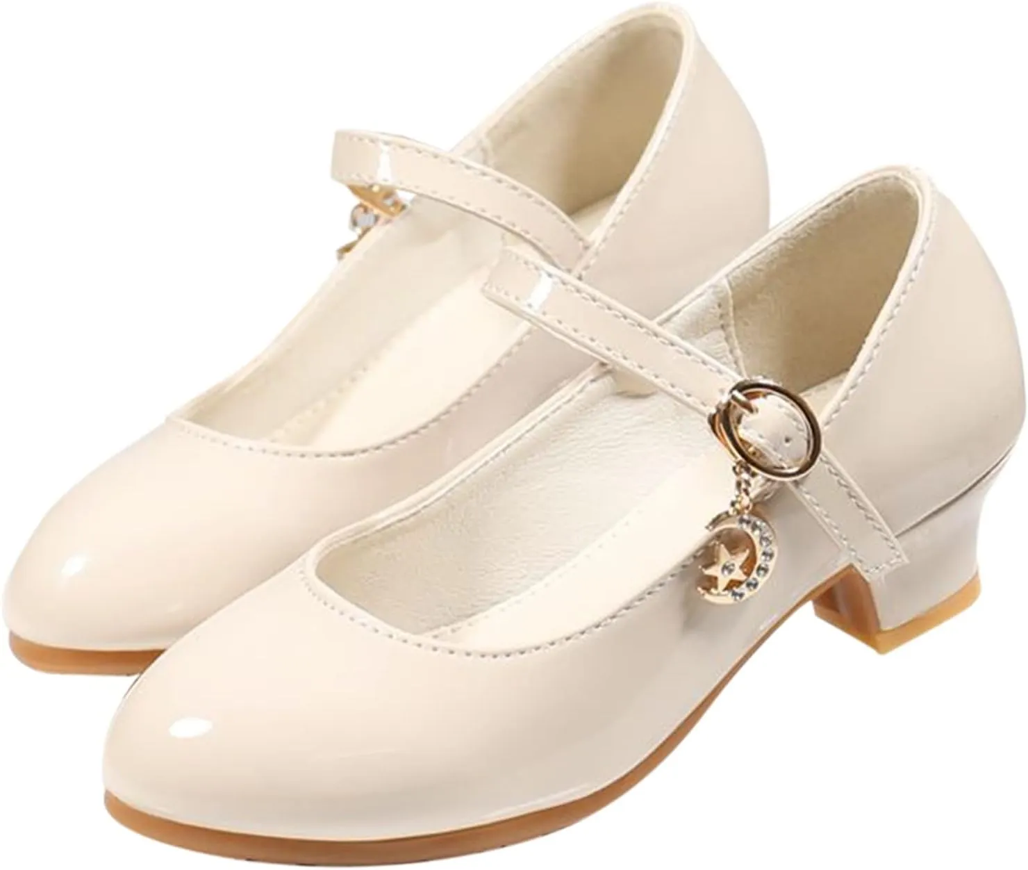Girls Mary Jane Dress Shoes Flower Girl Wedding School Uniform Low Heels Toddler Little Kids Pump Shoes