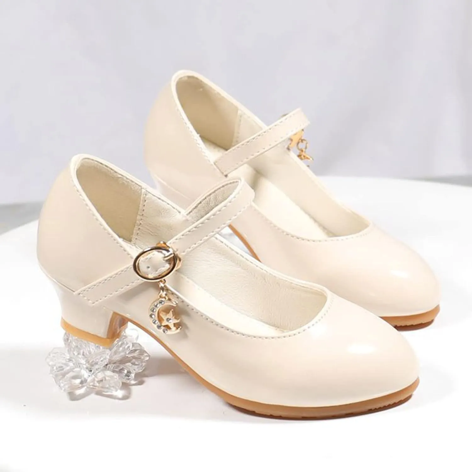 Girls Mary Jane Dress Shoes Flower Girl Wedding School Uniform Low Heels Toddler Little Kids Pump Shoes