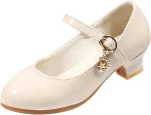 Girls Mary Jane Dress Shoes Flower Girl Wedding School Uniform Low Heels Toddler Little Kids Pump Shoes