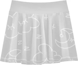 Girls Skorts Active Athletic Skirts with Inner Built-in Shorts for Golf Tennis Running Double Layer Design Stretchy 3-4T Cloud and Moon Grey