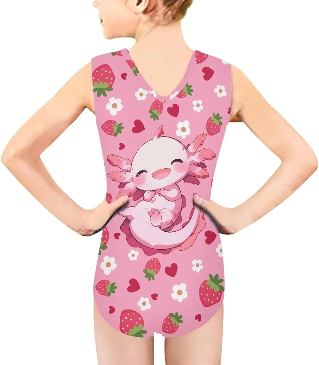 Girls Swimsuit 3-14Y One Piece Swimwear Sleeveless Girls Bathing Suit