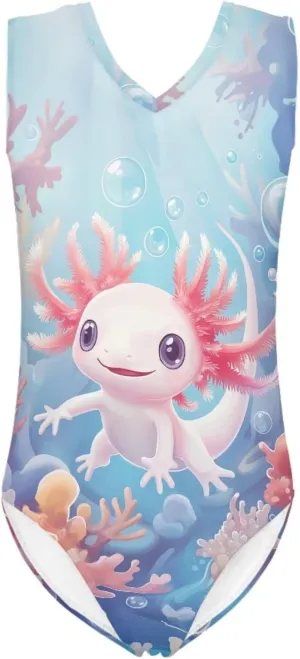 Girls Swimsuit 3-14Y One Piece Swimwear Sleeveless Girls Bathing Suit
