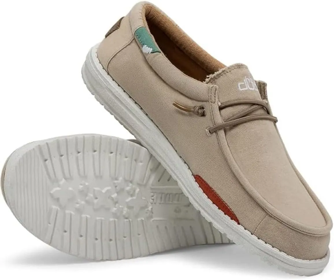 Hey Dude Men's Wally Wash | Men’s Shoes Lace Up Loafers Comfortable & Light-Weight