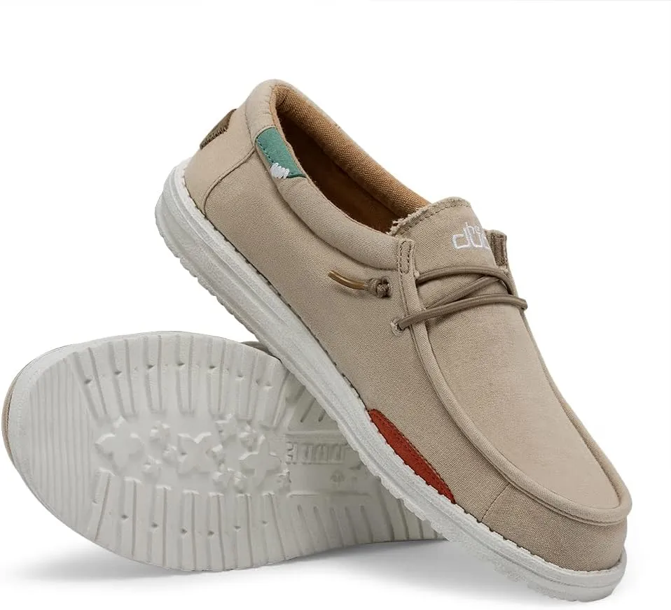 Hey Dude Men's Wally Wash | Men’s Shoes Lace Up Loafers Comfortable & Light-Weight