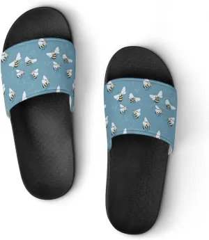 Honey Bee Slippers for Women Rubber Slides Womens Sandal Slippers