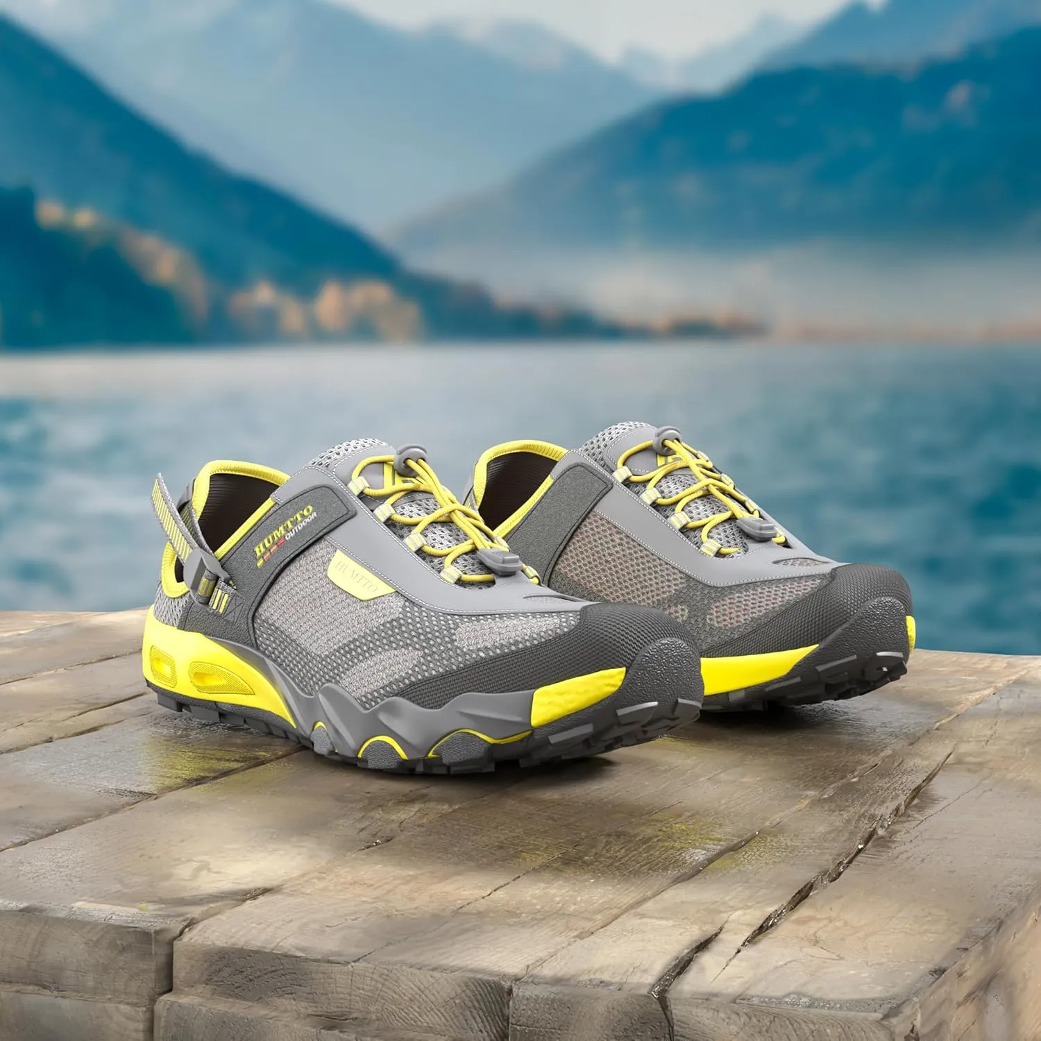 HUMTTO Men's Amphibious Water Shoes - Hiking Sandals for Men Outdoor Water Sandal Closed Toe Non-Slip River Shoes Summer Quick Drying Aqua Shoe