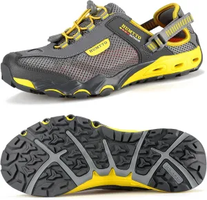 HUMTTO Men's Amphibious Water Shoes - Hiking Sandals for Men Outdoor Water Sandal Closed Toe Non-Slip River Shoes Summer Quick Drying Aqua Shoe