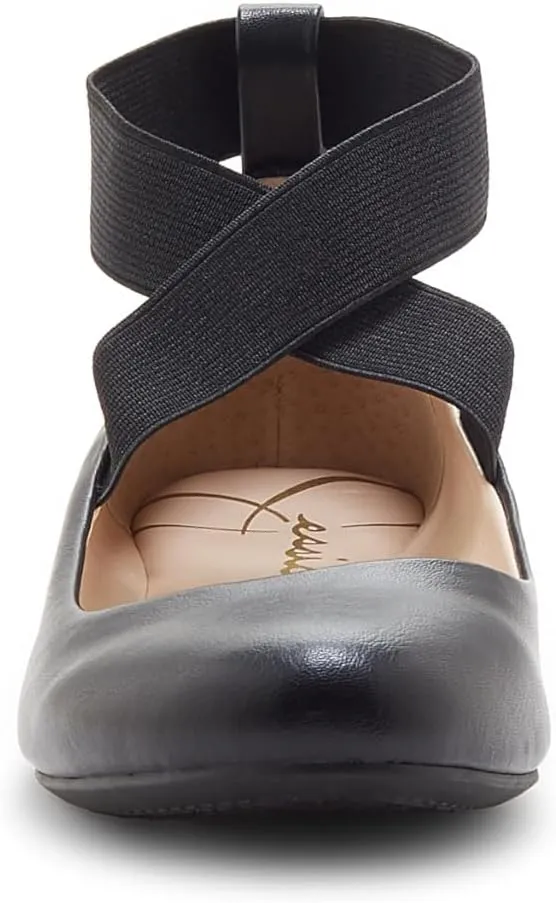 Jessica Simpson Mandayss Women's Pull-On Criss-Cross Ankle Ballet Flats Shoes
