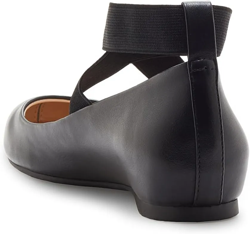 Jessica Simpson Mandayss Women's Pull-On Criss-Cross Ankle Ballet Flats Shoes