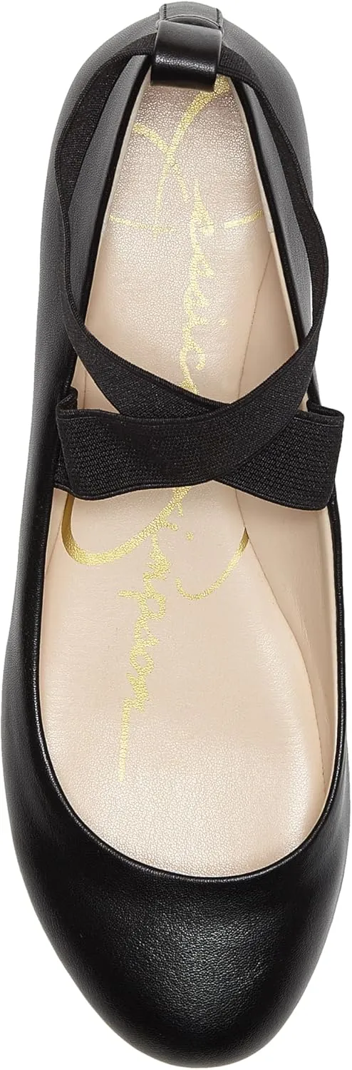 Jessica Simpson Mandayss Women's Pull-On Criss-Cross Ankle Ballet Flats Shoes