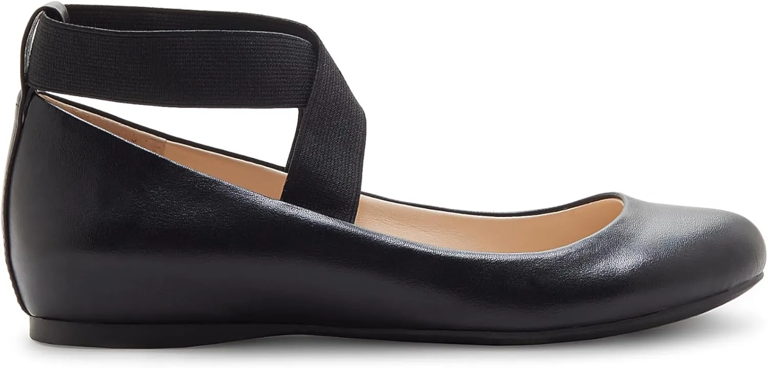 Jessica Simpson Mandayss Women's Pull-On Criss-Cross Ankle Ballet Flats Shoes
