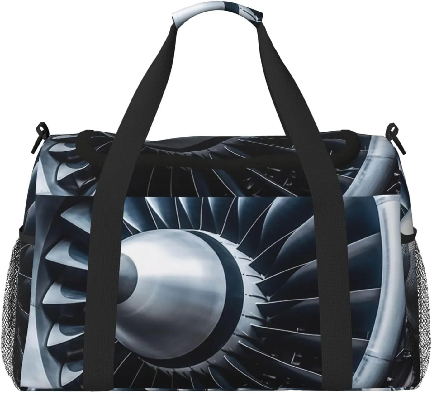 Jet Engine Travel Duffel Bag Lightweight Waterproof Carry On Tote Bag Foldable Weekender Overnight Bags Sport Gym Bag For Women Men