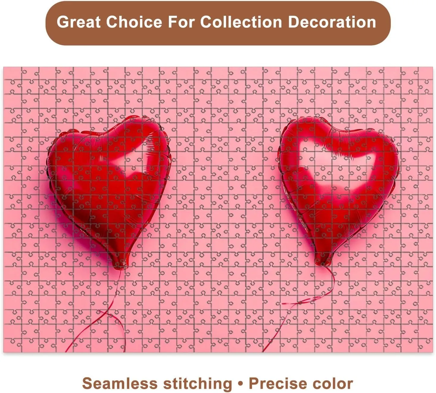 Jigsaw Puzzles 1000 Pieces for Adult Love Valentine s Day Shape Heart Pink top View Flat Lay Space Holiday Puzzle Game for Family Wooden Puzzle Toy Educational Games Puzzles for Home Decor