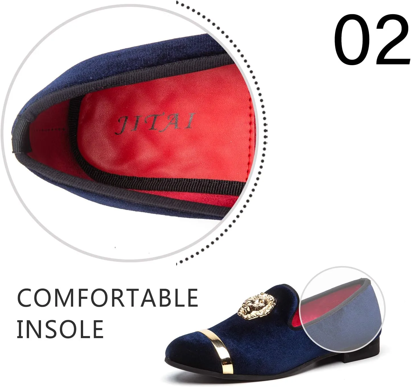JITAI Men's Penny Slip-On Leather Lined Loafer Luxury Men Shoes
