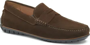 Johnston & Murphy Cort 2.0 Penny Dark Brown Waxed English Suede- Size 12M