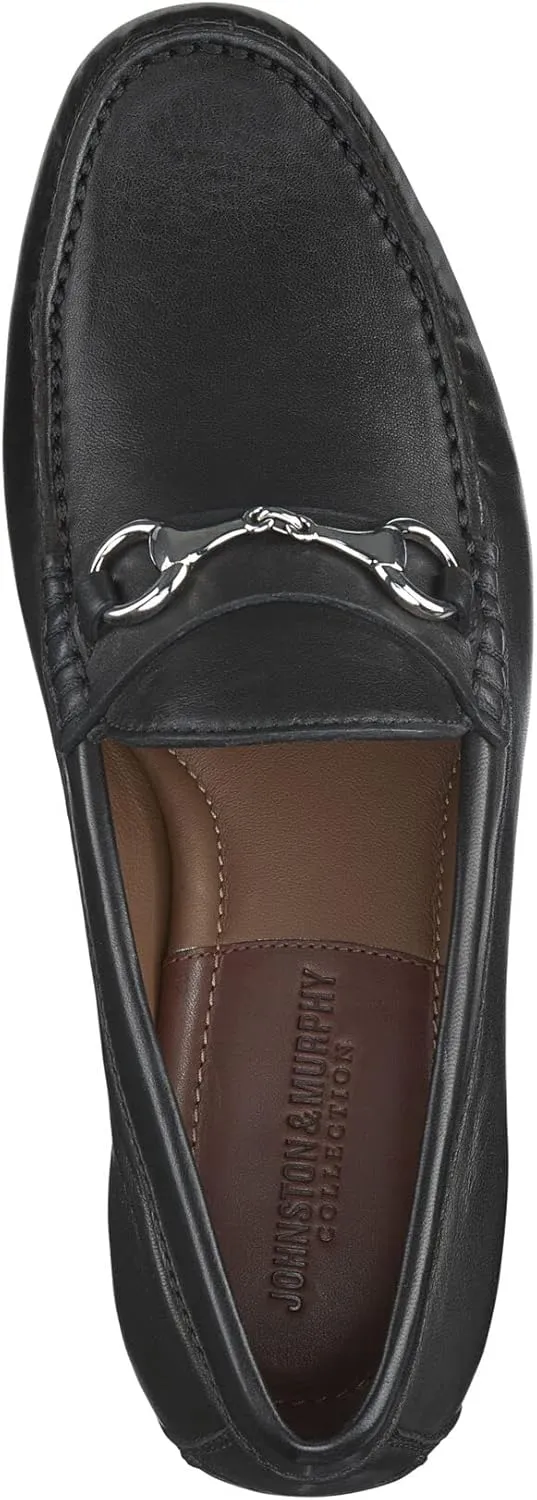 Johnston & Murphy Men’s Baldwin Bit Shoes – Men’s Dress Shoes, Leather Moccasin Shoes, Dress Shoes for Men, Durable Rubber Sole & Brushed Nickel Hardware, Men’s Loafers