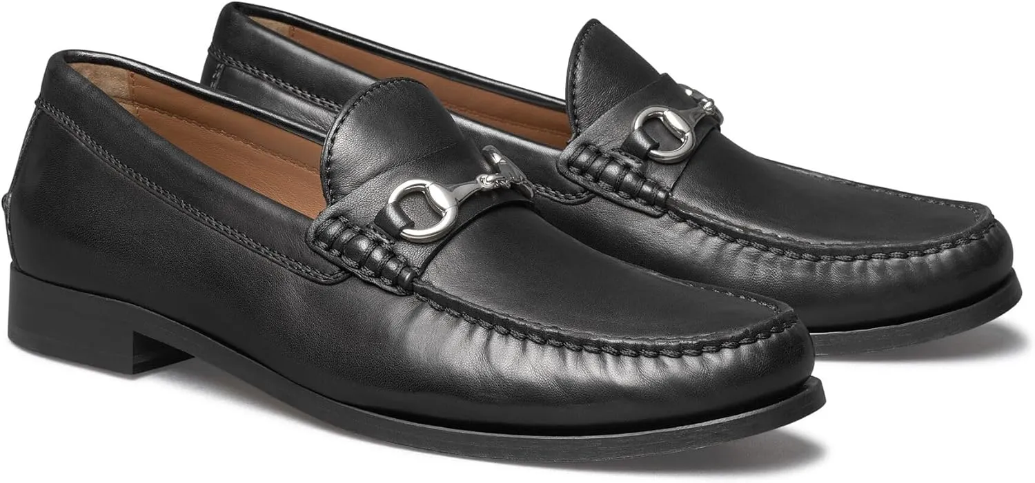 Johnston & Murphy Men’s Baldwin Bit Shoes – Men’s Dress Shoes, Leather Moccasin Shoes, Dress Shoes for Men, Durable Rubber Sole & Brushed Nickel Hardware, Men’s Loafers