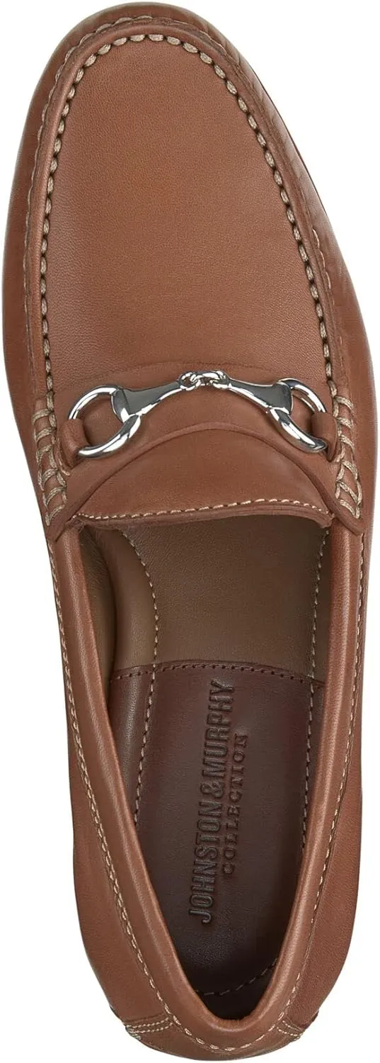 Johnston & Murphy Men’s Baldwin Bit Shoes – Men’s Dress Shoes, Leather Moccasin Shoes, Dress Shoes for Men, Durable Rubber Sole & Brushed Nickel Hardware, Men’s Loafers