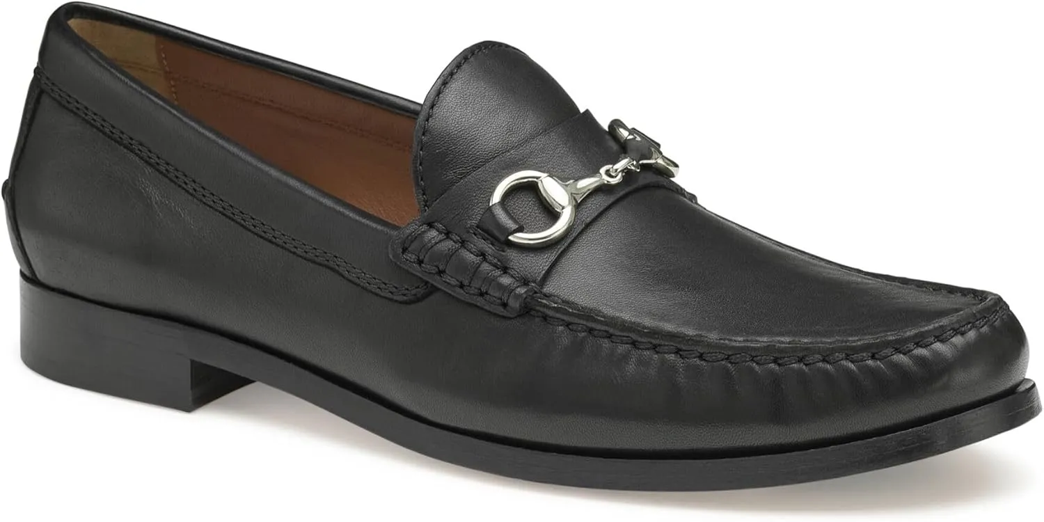 Johnston & Murphy Men’s Baldwin Bit Shoes – Men’s Dress Shoes, Leather Moccasin Shoes, Dress Shoes for Men, Durable Rubber Sole & Brushed Nickel Hardware, Men’s Loafers