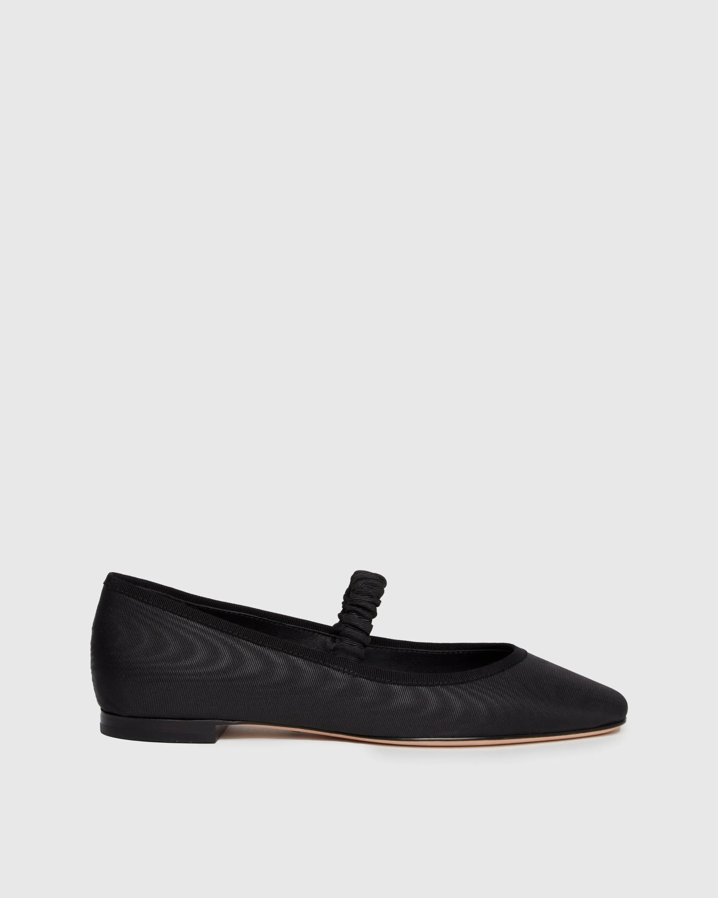 Jolie Flat - Black Leather