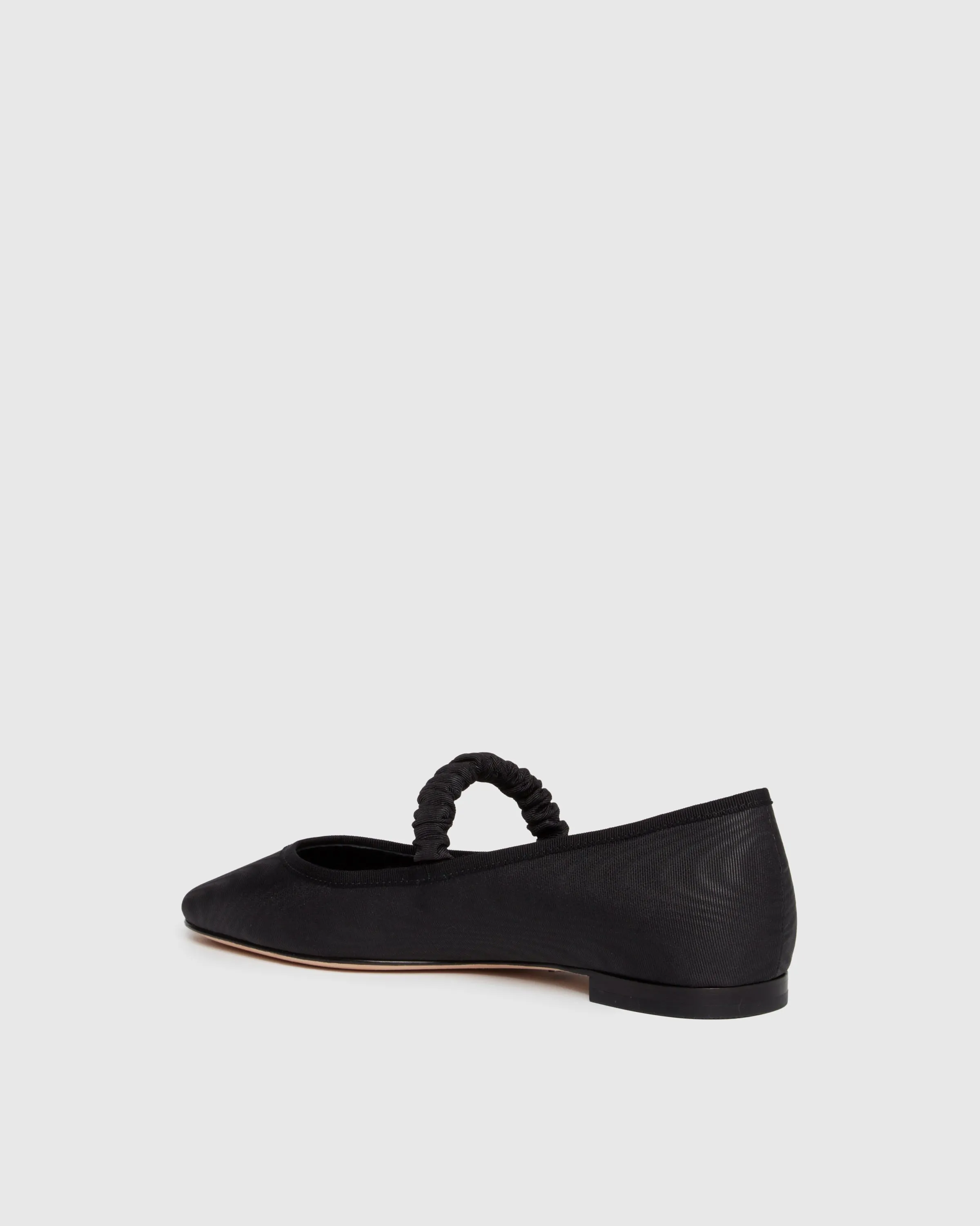 Jolie Flat - Black Leather