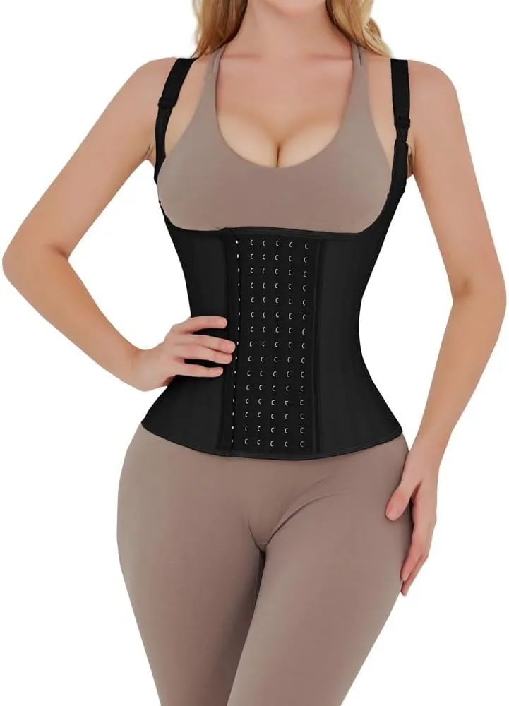 Latex Waist Trainer Corset 25 Steel Boned 6 Rows Underbust Corset Vest Waist Cincher Hourglass Body Shaper