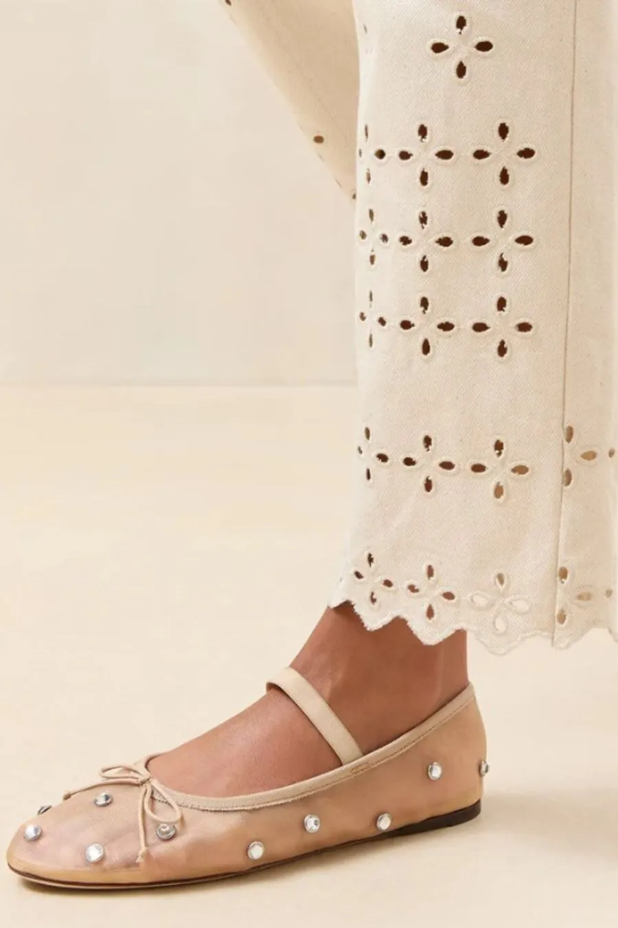 Leonie Ballet Flat, Caramel/Clear