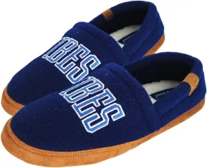 LIFE IS GOOD Men's Closed Back Moccasin Slippers, 303592M - Suede & Fleece Indoor/Outdoor Slip-Ons - Comfortable Lightweight Cozy Mocs with Rubber Soles & Cushioned Foam Available in Different Designs