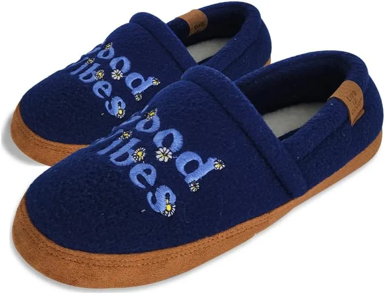Life is Good Women's Moccasin Slippers - Suede & Fleece Closed Back Slip-Ons - Plush & Fluffy Slippers with Rubber Soles for Indoor & Outdoor Use Stylish & Comfortable Available in Different Designs