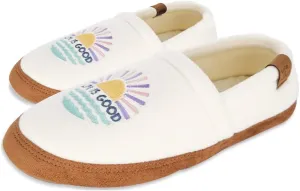 Life is Good Women's Moccasin Slippers - Suede & Fleece Closed Back Slip-Ons - Plush & Fluffy Slippers with Rubber Soles for Indoor & Outdoor Use Stylish & Comfortable Available in Different Designs