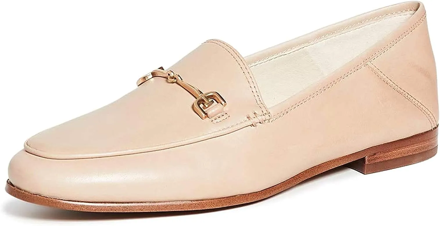 Limited discounts Loafers Data-driven CLT Fashion Loraine Almond Beige Heel Slip Toe Sam Edelman On Stacked