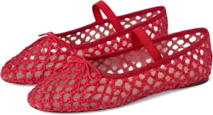 Loeffler Randall Women's Leonie Ballet Flat, Red 1, 11