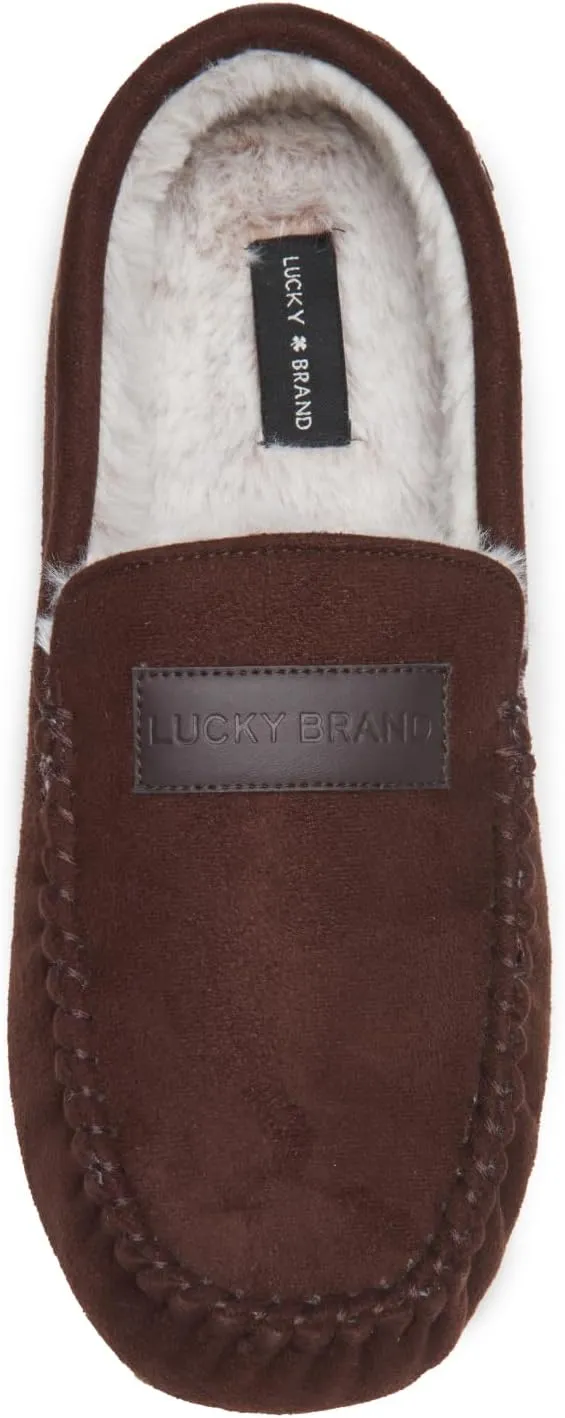 Lucky Brand Men's Moccasin Slippers – Cozy Indoor Footwear with Soft Lining