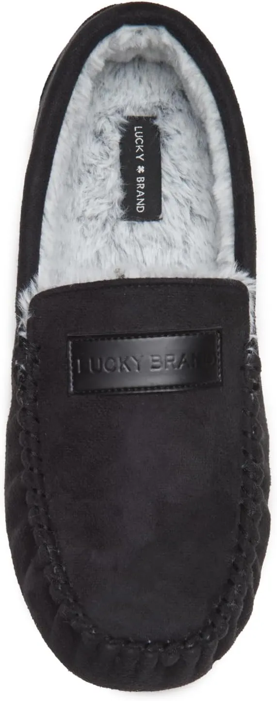 Lucky Brand Men's Moccasin Slippers – Cozy Indoor Footwear with Soft Lining