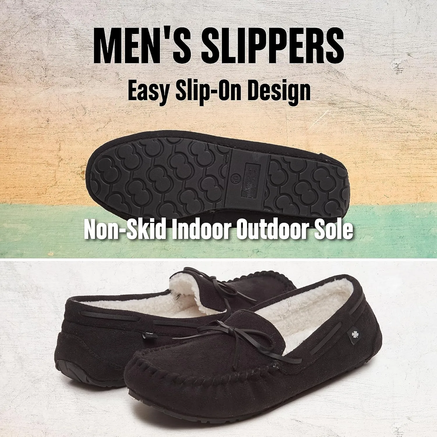 Lucky Brand Men's Moccasin Slippers – Cozy Indoor Footwear with Soft Lining