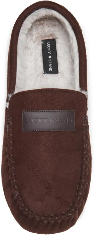 Lucky Brand Men's Moccasin Slippers – Cozy Indoor Footwear with Soft Lining