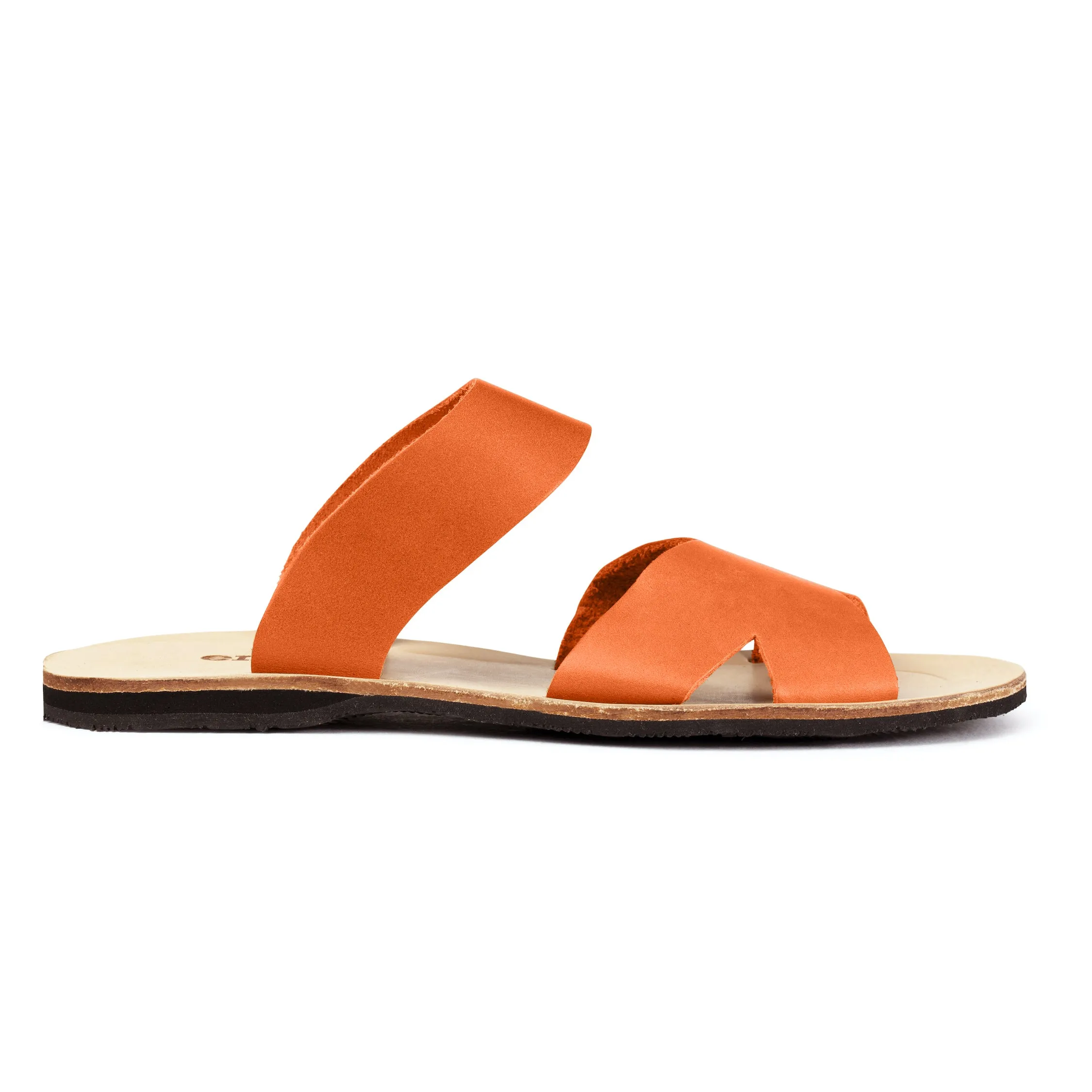 Mabel Leather Sandal - Orange