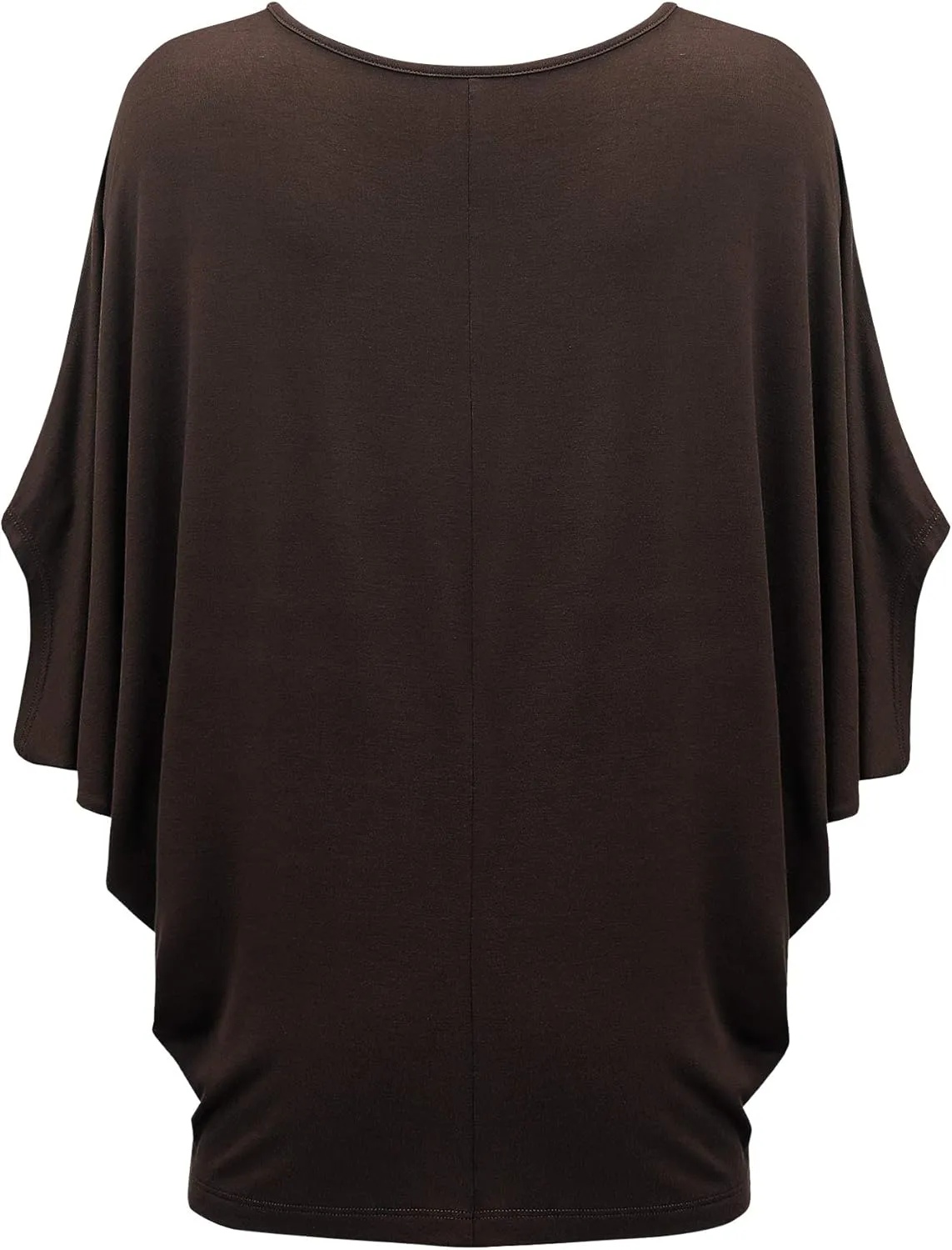 Made By Johnny Women's Scoop Neck Half Sleeve Batwing Dolman Top - Plus Size