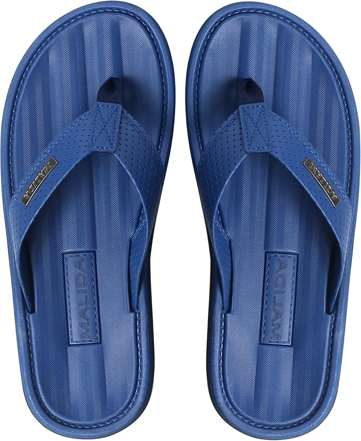 MALIDA Mens Flip Flops Non-Slip Bathroom Shower Shoes Waterproof Cushion foam Indoor and Outdoor Thong Sandals