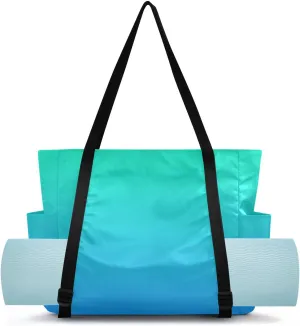 MCHIVER above Clouds Gradient Yoga Bag for Women Yoga Mat Carrier Fits All Your Stuff Large Pilates Gym Bag