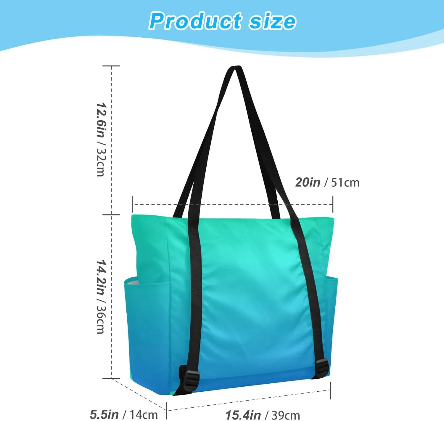 MCHIVER above Clouds Gradient Yoga Bag for Women Yoga Mat Carrier Fits All Your Stuff Large Pilates Gym Bag