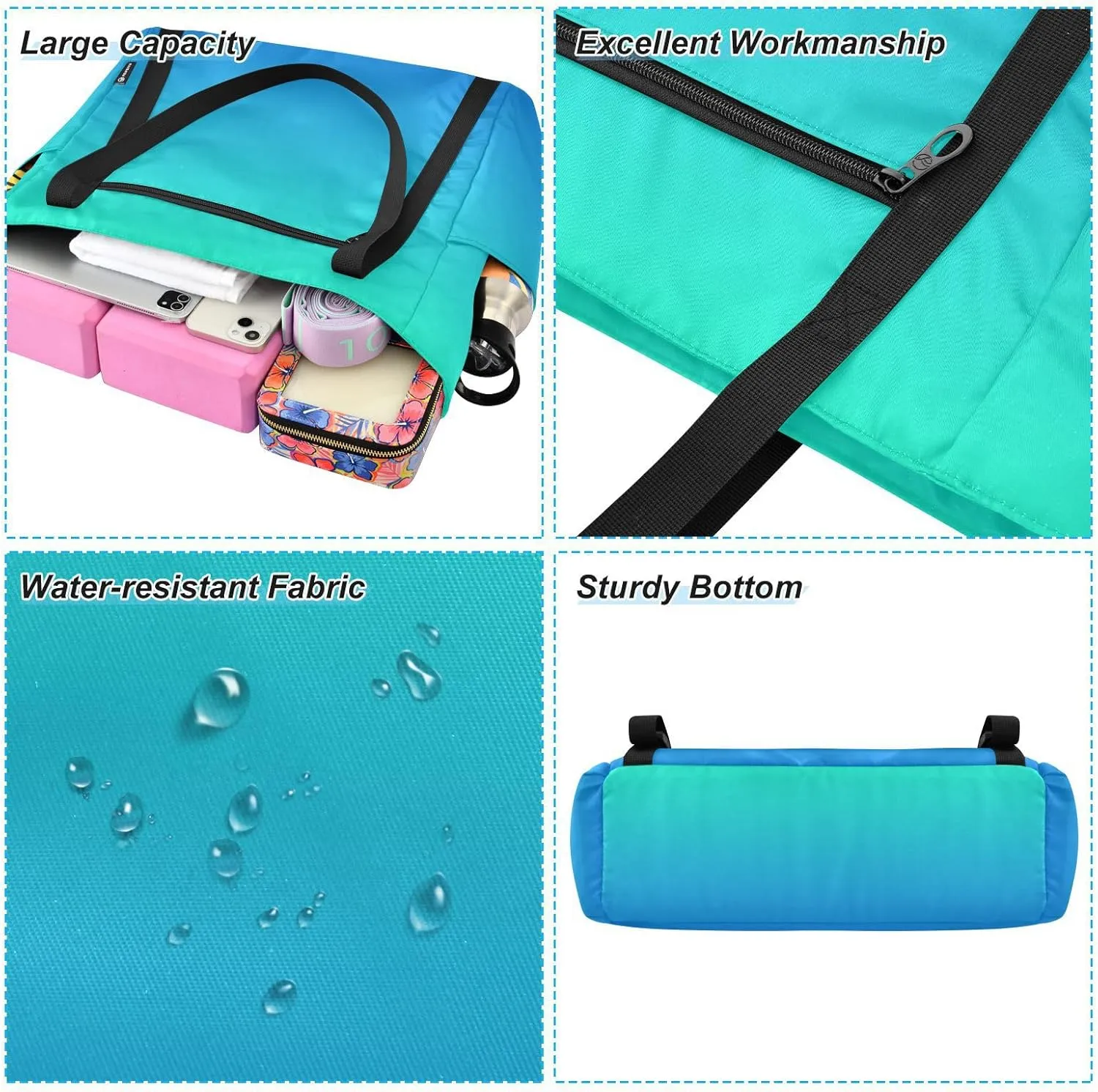 MCHIVER above Clouds Gradient Yoga Bag for Women Yoga Mat Carrier Fits All Your Stuff Large Pilates Gym Bag