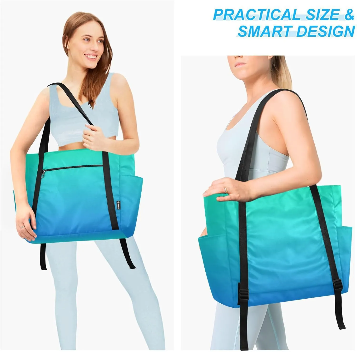 MCHIVER above Clouds Gradient Yoga Bag for Women Yoga Mat Carrier Fits All Your Stuff Large Pilates Gym Bag
