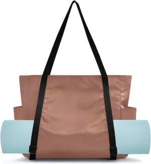 MCHIVER Pink Yoga Bag for Women Yoga Mat Carrier Fits All Your Stuff Large Pilates Gym Bag