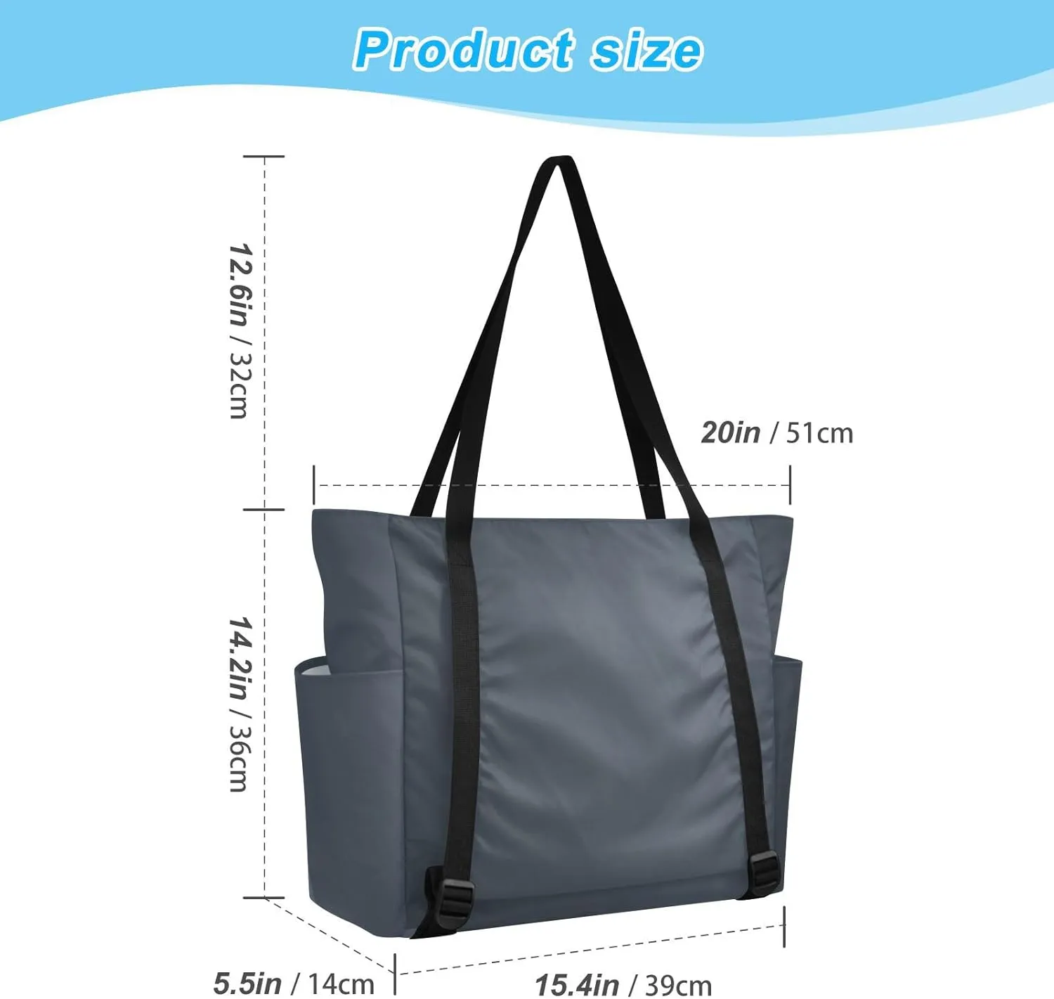 MCHIVER Sea Strike Gradient Yoga Bag for Women Yoga Mat Carrier Fits All Your Stuff Large Pilates Gym Bag