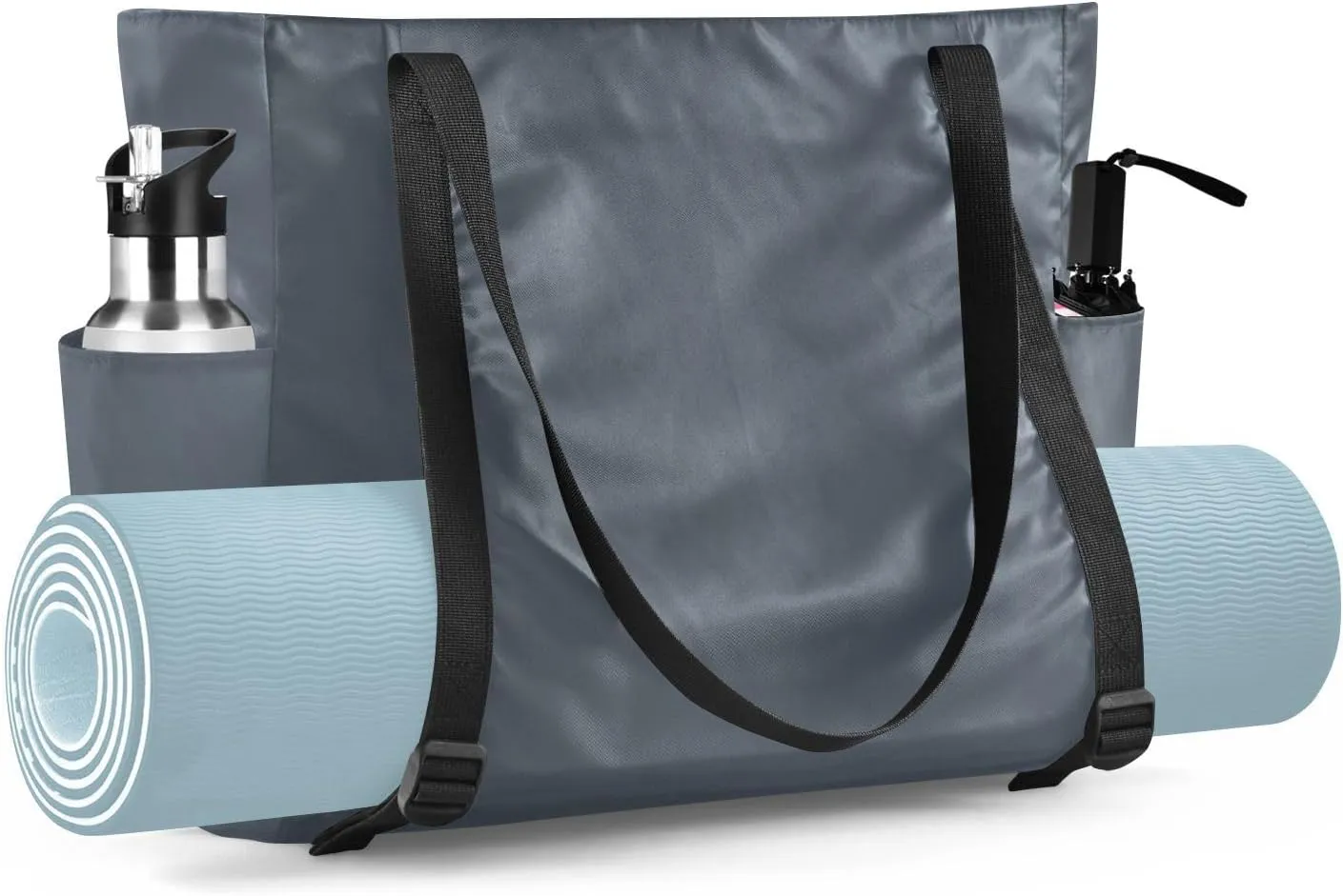 MCHIVER Sea Strike Gradient Yoga Bag for Women Yoga Mat Carrier Fits All Your Stuff Large Pilates Gym Bag