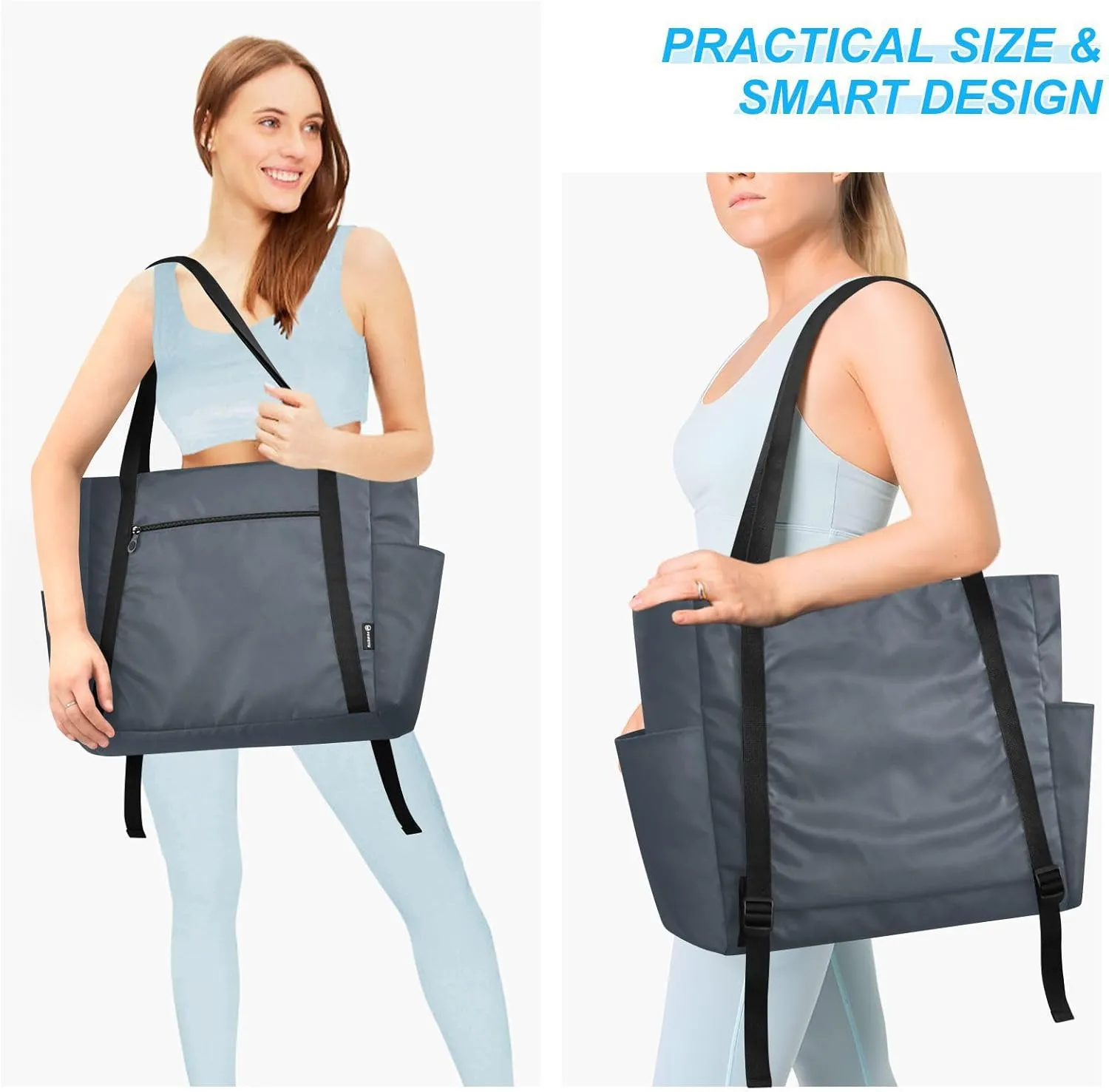 MCHIVER Sea Strike Gradient Yoga Bag for Women Yoga Mat Carrier Fits All Your Stuff Large Pilates Gym Bag
