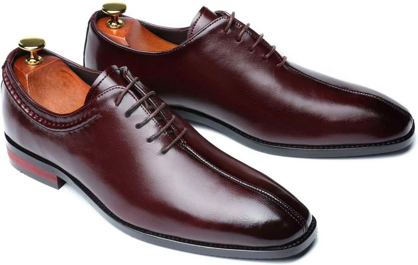 Mens Lace Up Dress Shoes Italy Prince Classic Modern Formal Leather Men Wholecut Oxford Shoes
