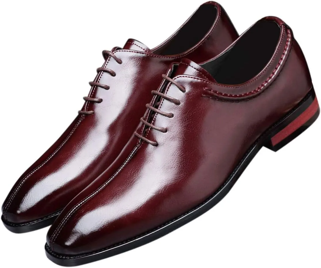 Mens Lace Up Dress Shoes Italy Prince Classic Modern Formal Leather Men Wholecut Oxford Shoes
